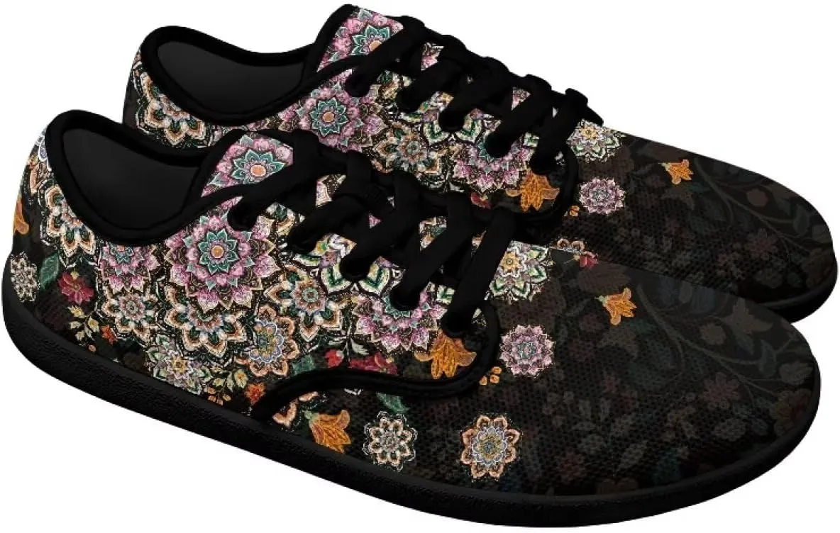 Mens Barefoot Skate Shoes Ethnic Style Women Wide Toe Box Sneakers