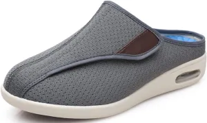 Mens Extra Wide Fit Diabetic Shoes Thumb Valgus Sneakers Adjustable Orthopedic Slippers Closure Toe Swollen Feet Slippers Plantar Fasciitis Shoes for Elderly Swollen Feet Relief (Color : 3, Size : 5