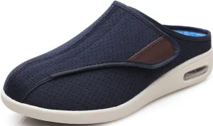 Mens Extra Wide Fit Diabetic Shoes Thumb Valgus Sneakers Adjustable Orthopedic Slippers Closure Toe Swollen Feet Slippers Plantar Fasciitis Shoes for Elderly Swollen Feet Relief (Color : 4, Size : 5