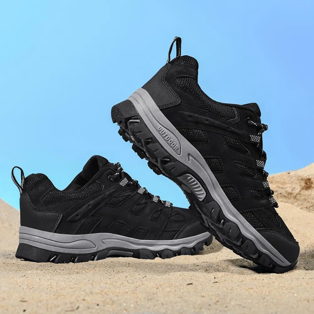 Men's Hiking Shoes Low-Top Trail Running Sneakers Breathable Mesh Travel Shoes Non-Slip Outdoor Trekking Boots