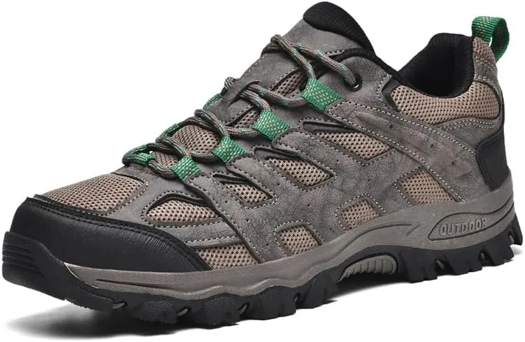 Men's Hiking Shoes Low-Top Trail Running Sneakers Breathable Mesh Travel Shoes Non-Slip Outdoor Trekking Boots