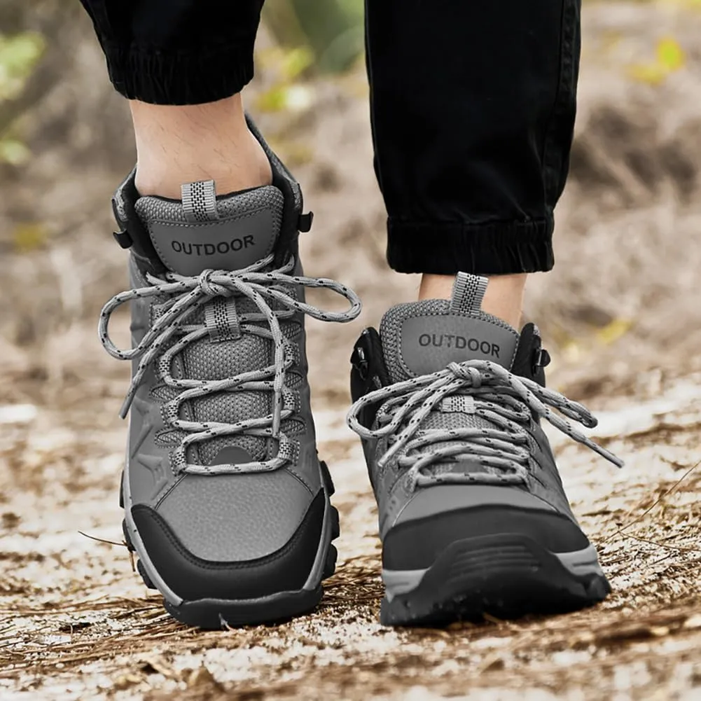 Men's Hiking Shoes Low-Top Trail Running Sneakers Breathable Mesh Travel Shoes Non-Slip Outdoor Trekking Boots