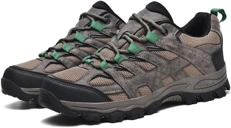 Men's Hiking Shoes Low-Top Trail Running Sneakers Breathable Mesh Travel Shoes Non-Slip Outdoor Trekking Boots