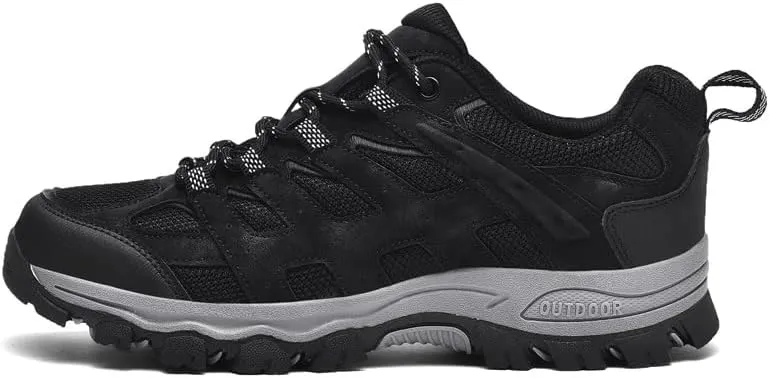 Men's Hiking Shoes Low-Top Trail Running Sneakers Breathable Mesh Travel Shoes Non-Slip Outdoor Trekking Boots