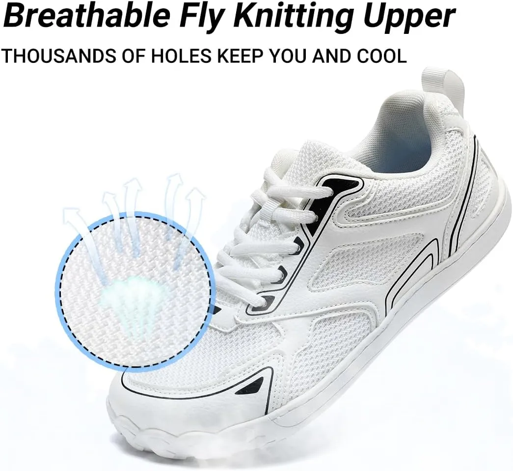 Men's Running Shoes Barefoot Shoes Training Wide Toe Low Top Slip On Casual Sports Walking Tennis Sneakers Zero Drop Sole Comfortable Fashion Sports Breathable