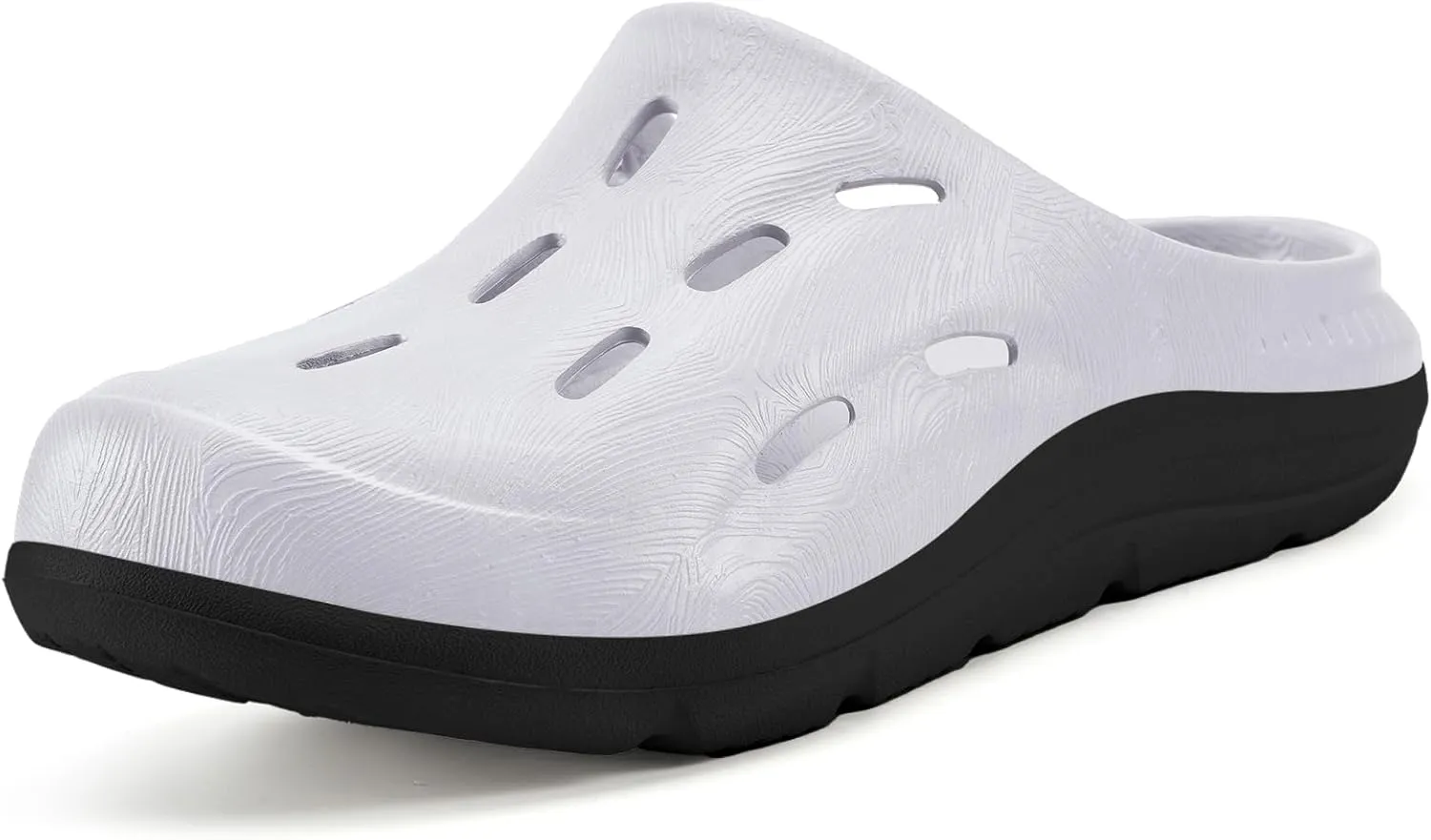 Mens Womens Wide Width Recovery Sandals Sport Slides with Plantar Fasciitis Arch Support Orthotic Clogs Shoes Comfortable Thick Cushion Shower Slippers