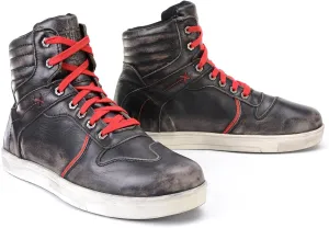 Milwaukee Leather MBM9103 Men's Vintage Leather Brown w/Red Laces High-Top Reinforced Street Riding Casual Shoes - 7.5