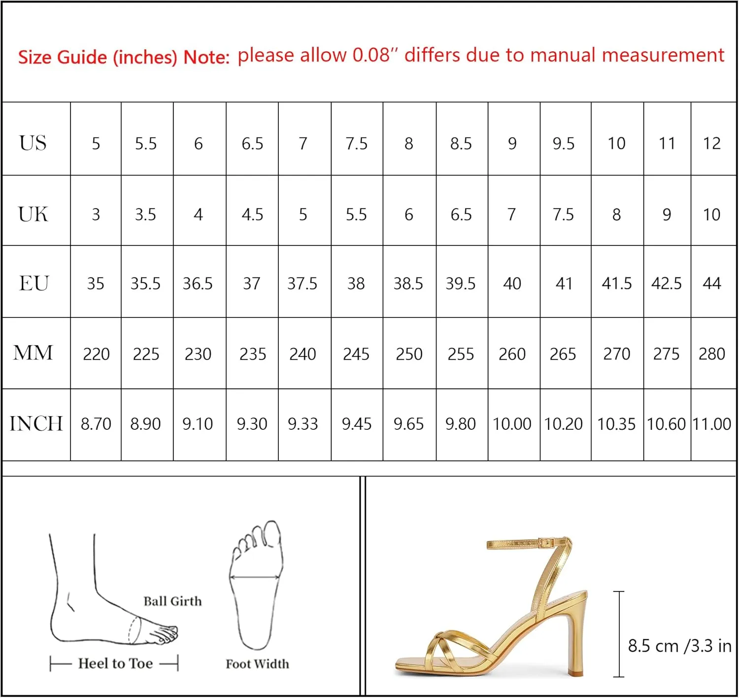 Modatope Womens Sandals Square Open Toe Chunky High Heels Strappy Ankle Strap Sandals Comfort Dress Party Shoes