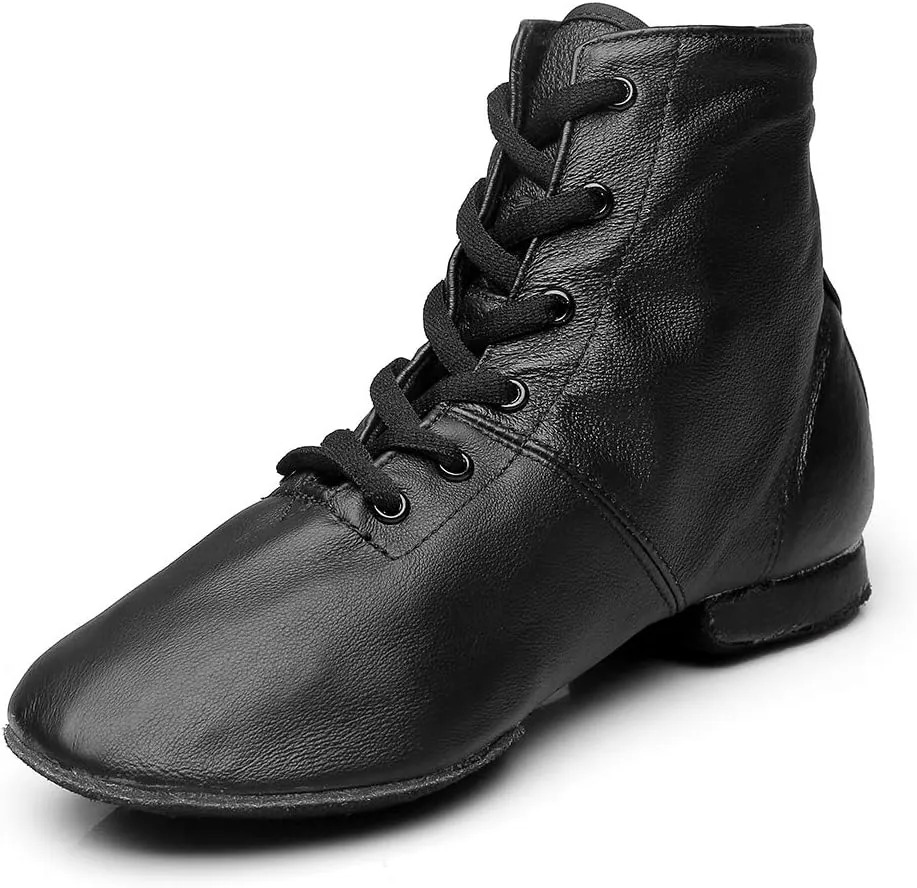 MSMAX Woman's Classic Yoga Leather Ballet Dancing Shoes,Natural