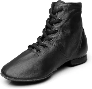 MSMAX Woman's Classic Yoga Leather Ballet Dancing Shoes,Natural