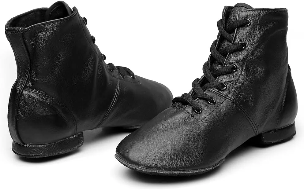 MSMAX Woman's Classic Yoga Leather Ballet Dancing Shoes,Natural