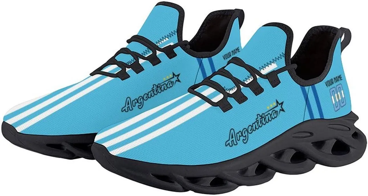 National Team Custom Men's Sneakers Soccer Personalized Breathable Fan Gift Name & Number Athletic Gym Slip-on Shoes