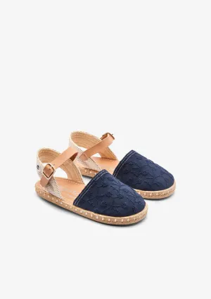 Navy eyelet alpargatas
