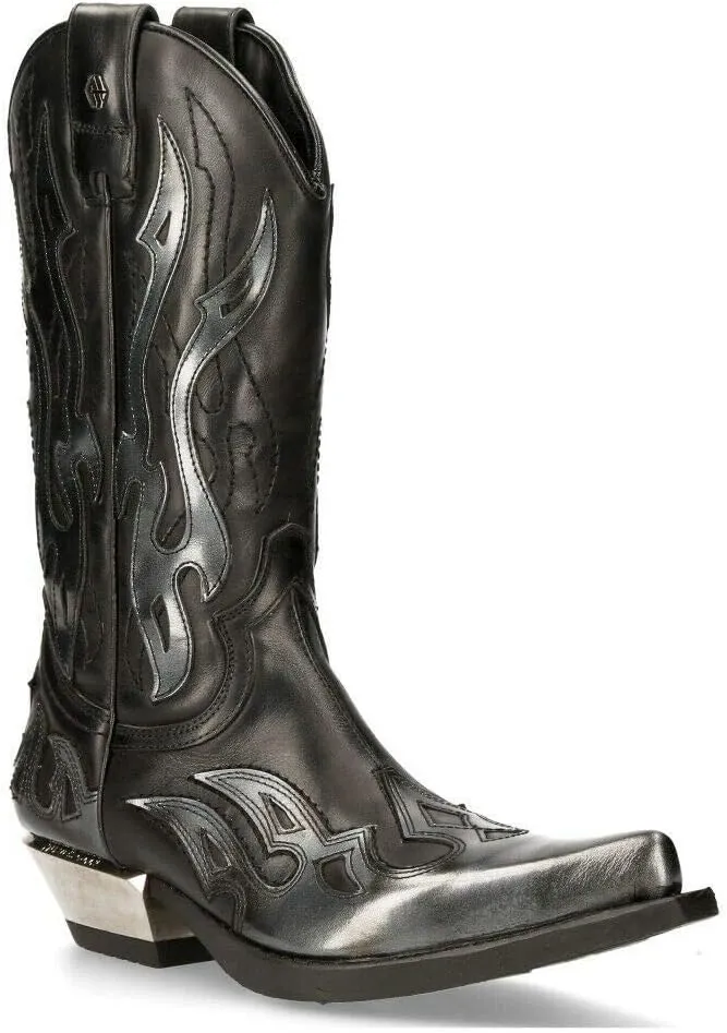 New Rock 7921 Men's Flame Western Cowboy Boots
