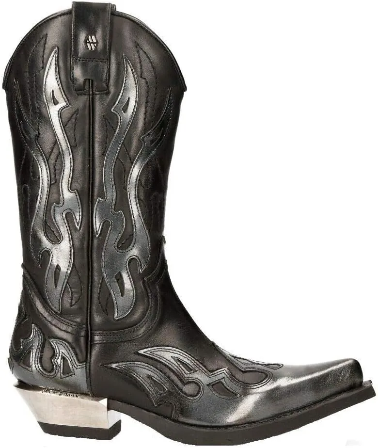 New Rock 7921 Men's Flame Western Cowboy Boots