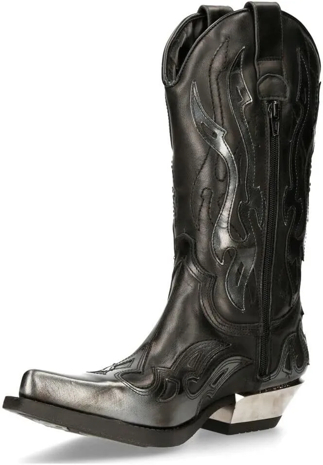 New Rock 7921 Men's Flame Western Cowboy Boots