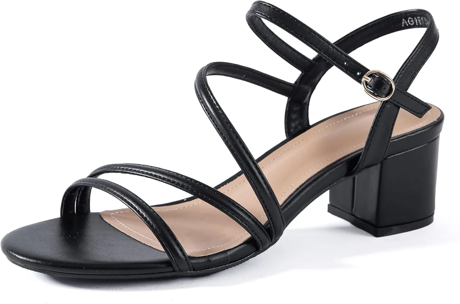 N.N.G Women Heels Sandals Ankle Strappy Roman Gladiator Festival Adjustable Chunky Boho Beach Goddess Vintage Italian Summer Casual Vacation Low Heel Chunky Block Leather Casual Square toe