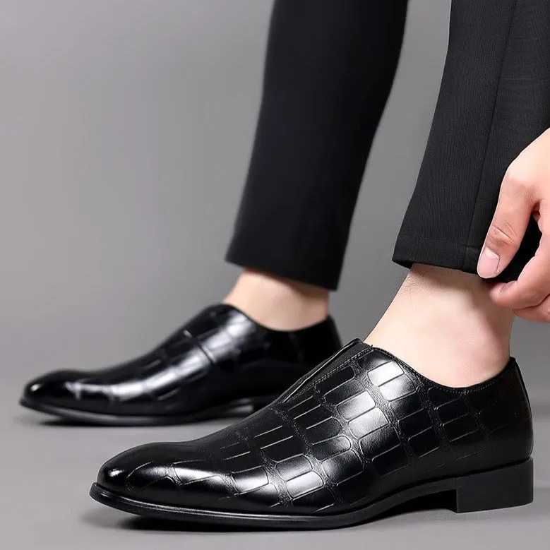 Noah™ - Stylish Stone Pattern Slip-on Leather Loafers