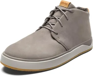 OLUKAI Papaku 'Ili Men's Boots, Durable Waterproof Leather, Cozy Quilted Lining, All-Day Underfoot Cushion, Comfort & Wet Grip Rubber Soles, Graphite / Graphite, 9