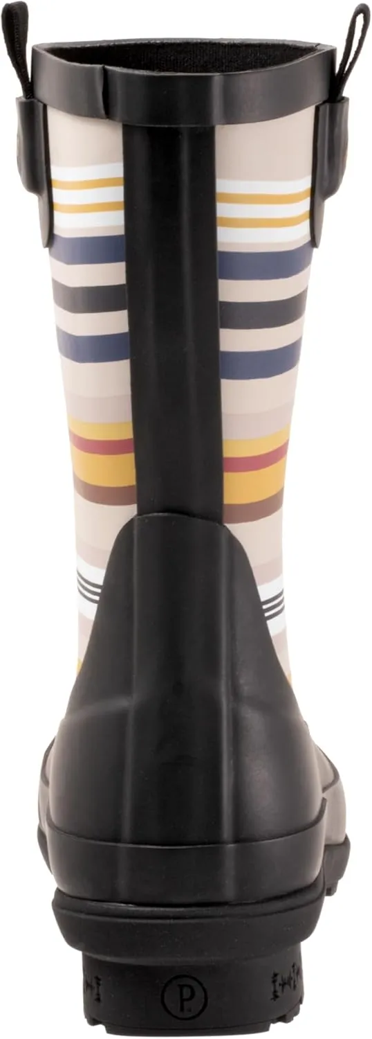 PENDLETON Women's Tall Rain Boots, Premium Rubber, Adjustable Buckle, Non-Slip Sole, 13.75" Shaft
