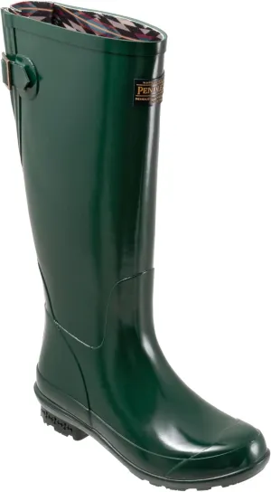 PENDLETON Women's Tall Rain Boots, Premium Rubber, Adjustable Buckle, Non-Slip Sole, 13.75" Shaft