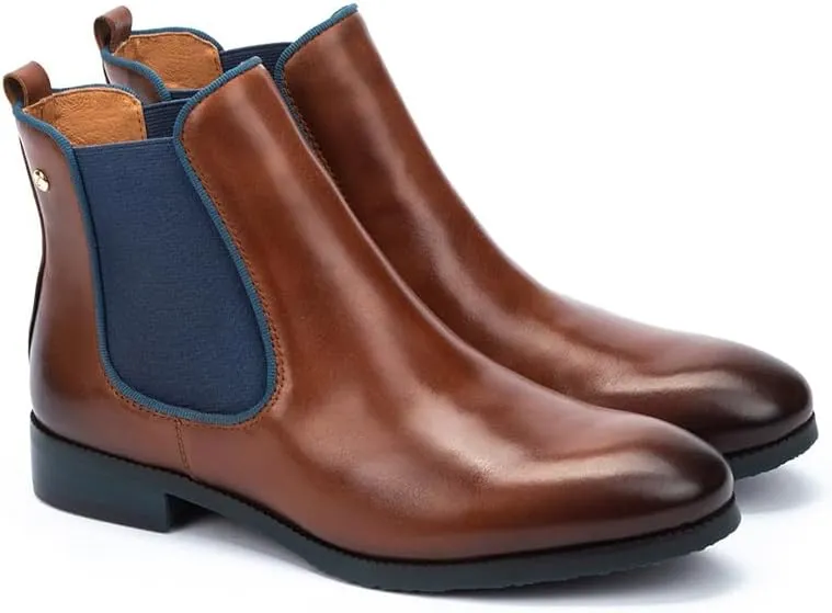 PIKOLINOS Flat Ankle Boots Leather Royal for Woman