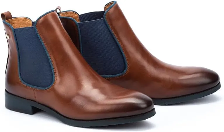 PIKOLINOS Flat Ankle Boots Leather Royal for Woman