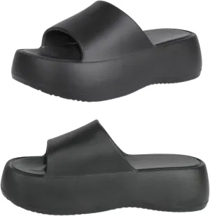 Platform Slides for Women, Platform Sandals Women Comfortable, Cute Flatform Beach Sandals, Slip on Summer Cloud Vacation Shoes for 2025