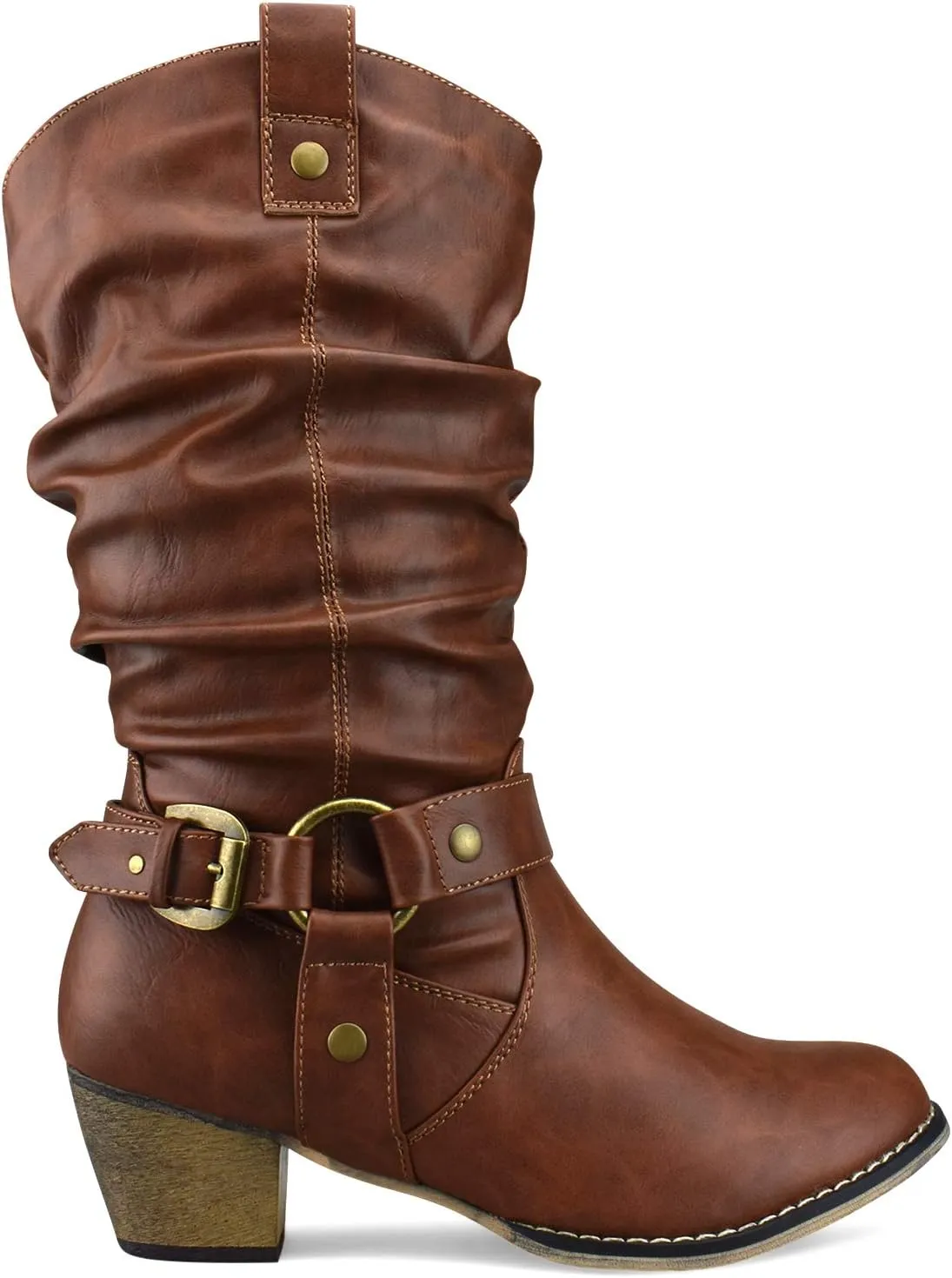 Premier Standard Women's Western Cowboy Pointed Toe Knee High Pull On Tabs Boots