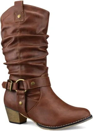 Premier Standard Women's Western Cowboy Pointed Toe Knee High Pull On Tabs Boots