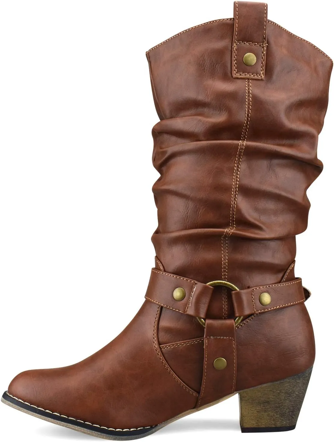 Premier Standard Women's Western Cowboy Pointed Toe Knee High Pull On Tabs Boots