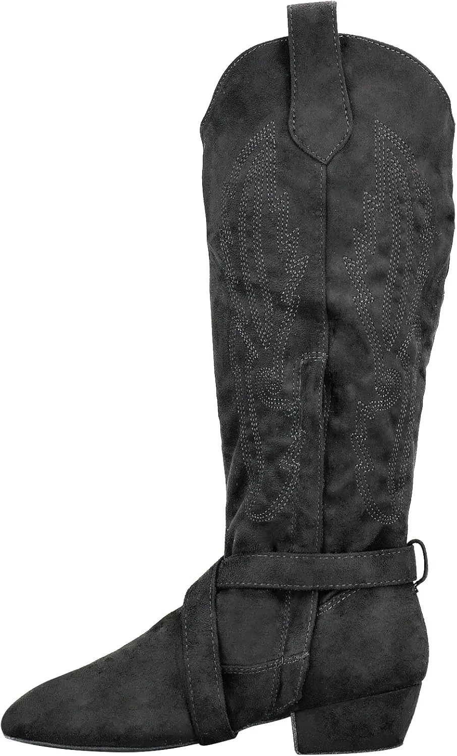 Prescott Suede Sole Western Style Line Dancing Salsa Shoe Long Warm Up Line Shoes West Coast Swing Dance Boots