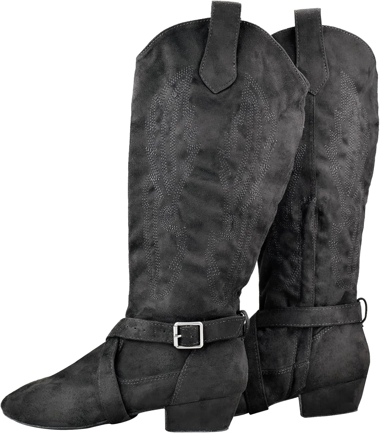 Prescott Suede Sole Western Style Line Dancing Salsa Shoe Long Warm Up Line Shoes West Coast Swing Dance Boots
