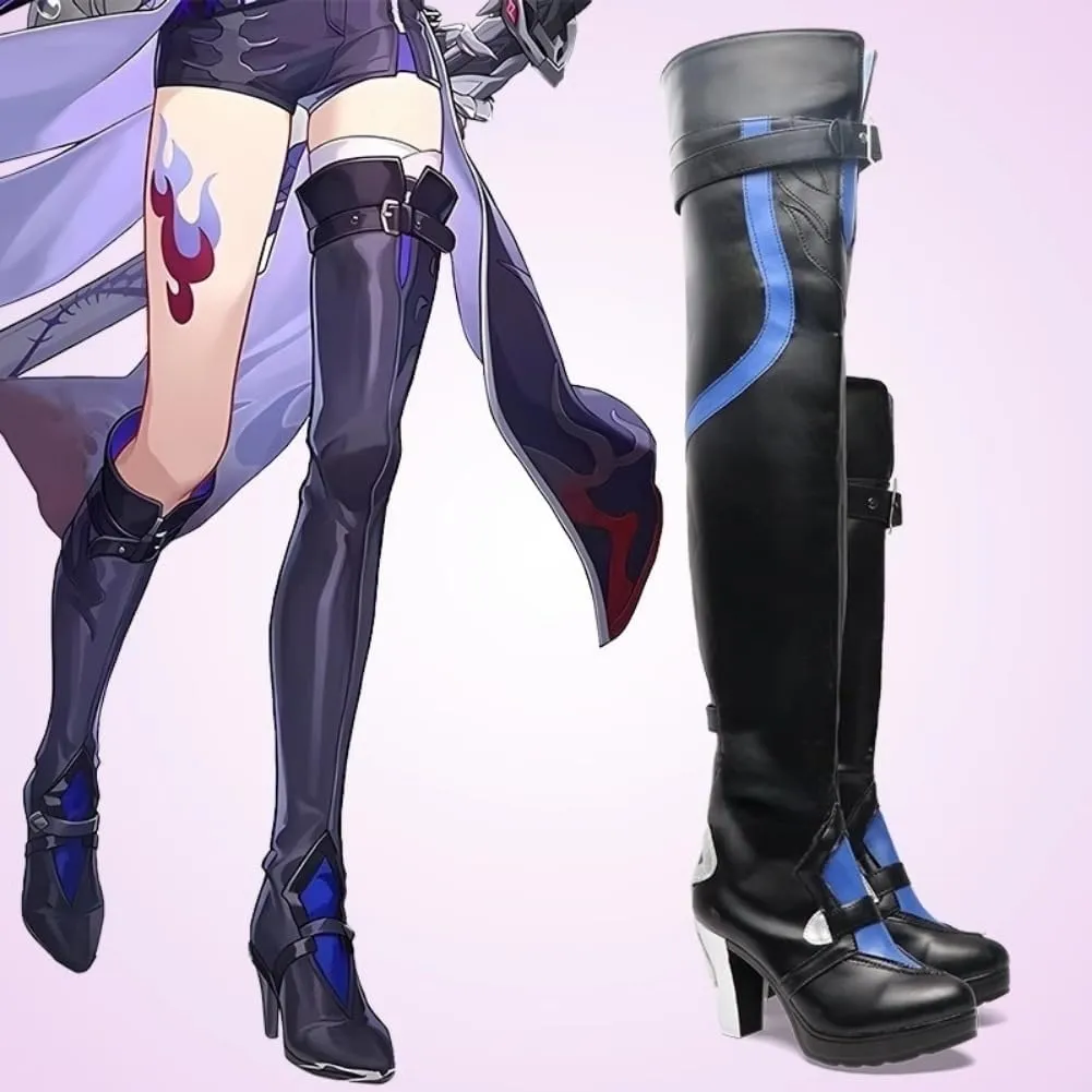 Raiden Bosenmori Mei Cosplay Shoes for Game Honkai: Star Rail Cos Halloween Women Men High Heel Custom Made Anime