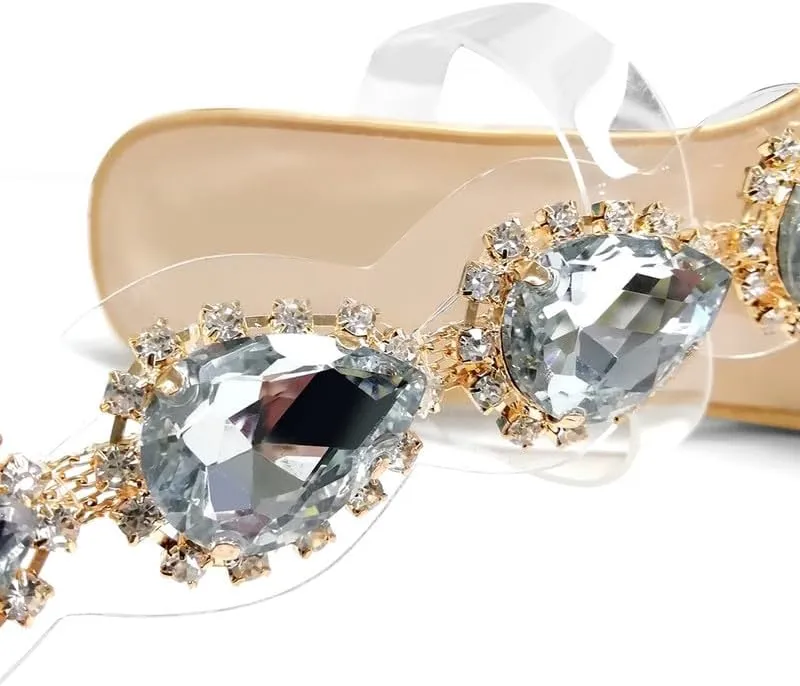 Richealnana Women's Rhinestones Crystal Sandals