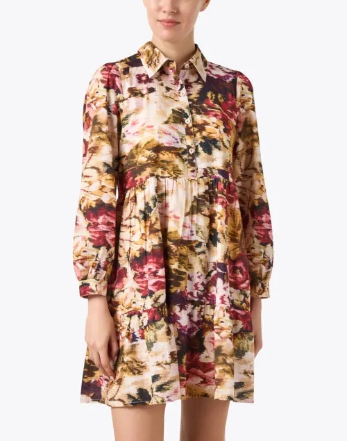 Romy Pink Multi Floral Cotton Dress