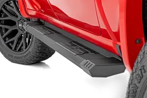 Rough Country HD2 Aluminum Running Boards for Ford F-150/Lightning/F-250/F-350/Raptor (2015-2025) Crew Cab - 5" Wide Non-Slip Step, Easy Bolt-on Install