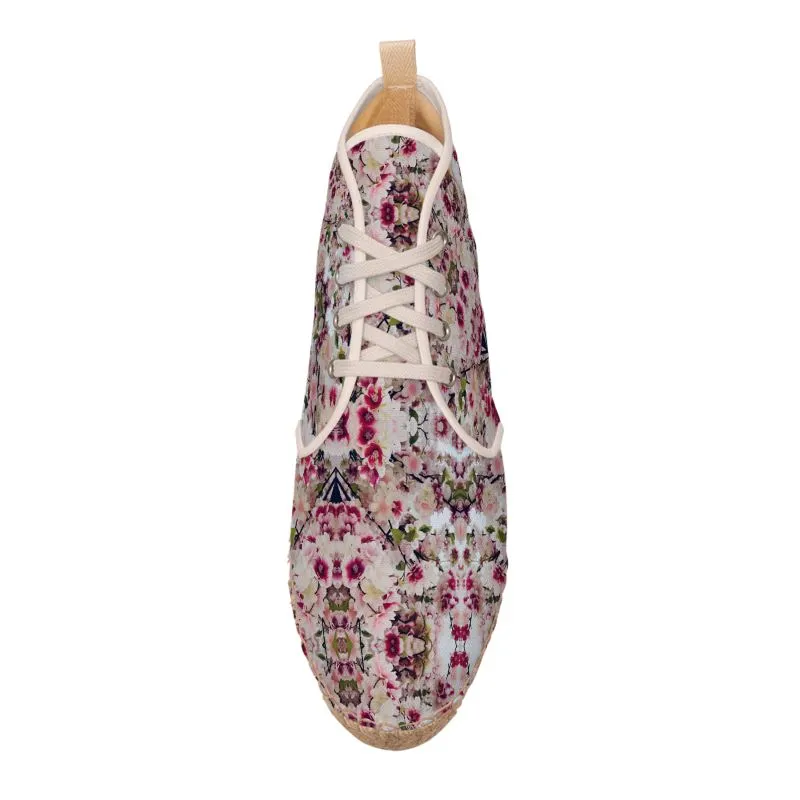'Rula's Cherry Blossom' Hi-Top Espadrilles