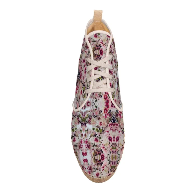 'Rula's Cherry Blossom' Hi-Top Espadrilles