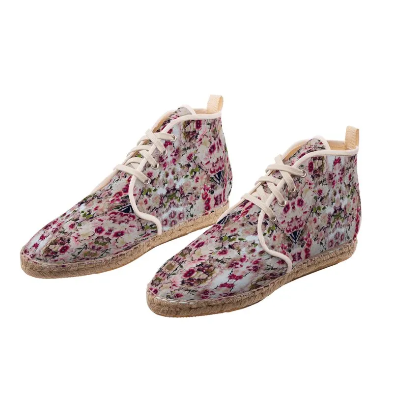 'Rula's Cherry Blossom' Hi-Top Espadrilles