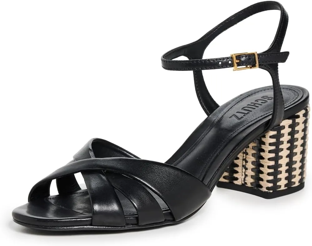 SCHUTZ Women's Keffa Mid Block Sandals