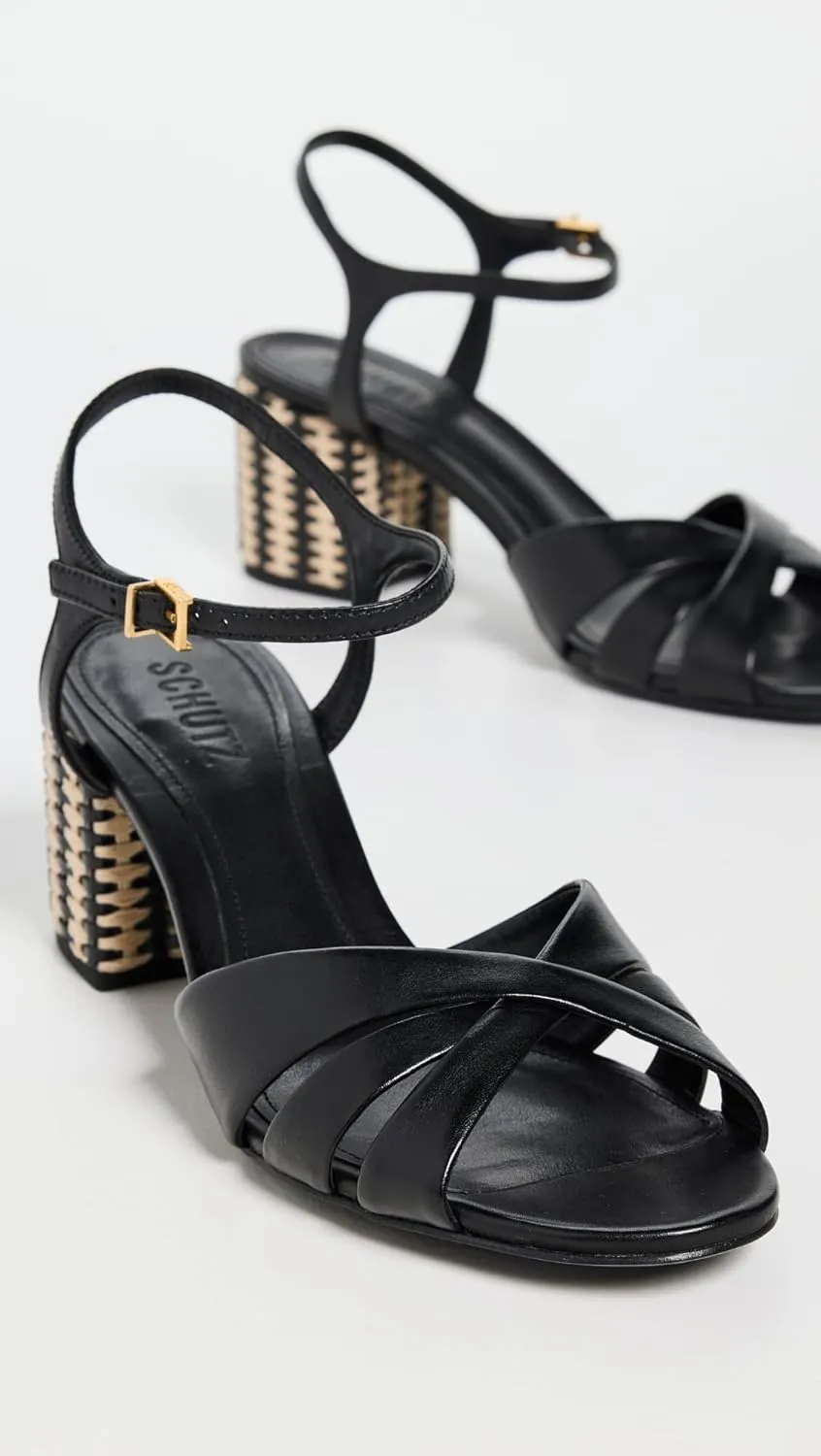 SCHUTZ Women's Keffa Mid Block Sandals