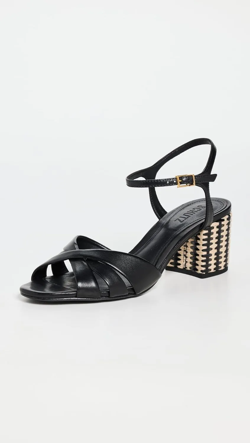 SCHUTZ Women's Keffa Mid Block Sandals