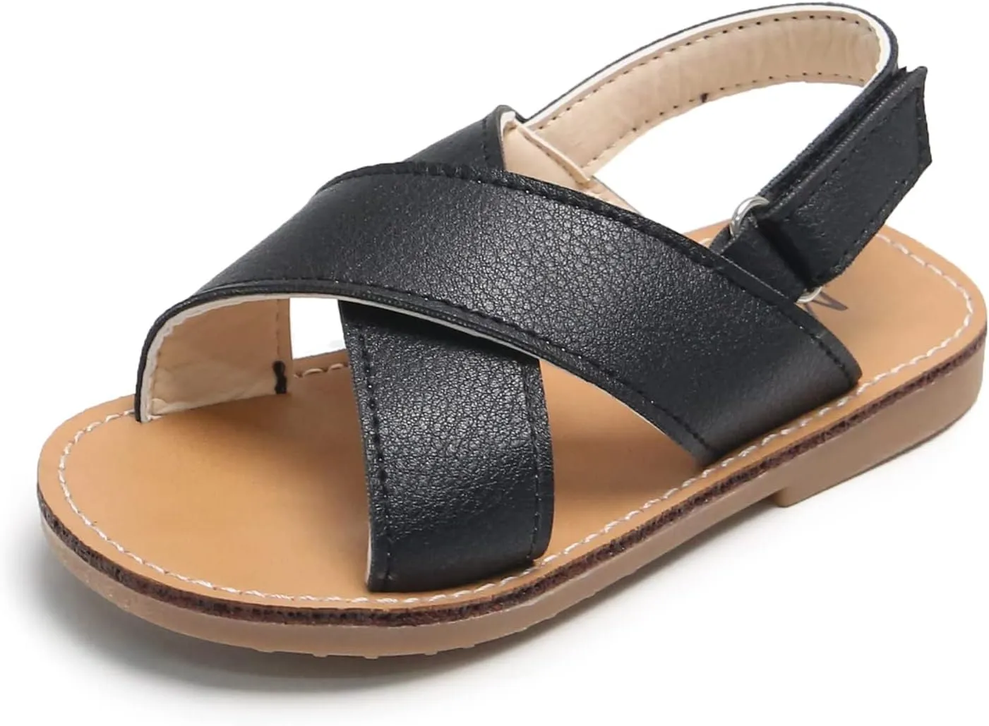 SEAUR Girls Sandals Kids Sandals Toddler Baby PU Leather Sandals Shoes Little Boys Flat Sandals Summer Outdoor