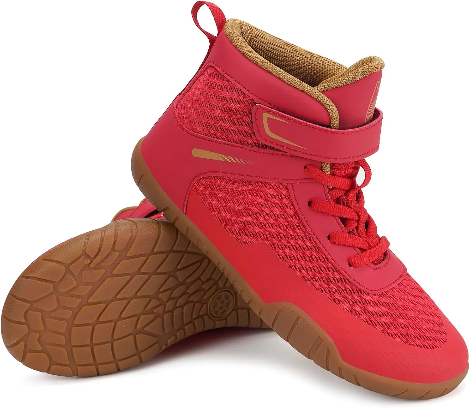 Sisttke Kids Wrestling Shoes Boys Girls Boxing Shoes Fitness Sneakers Zero Drop Sole