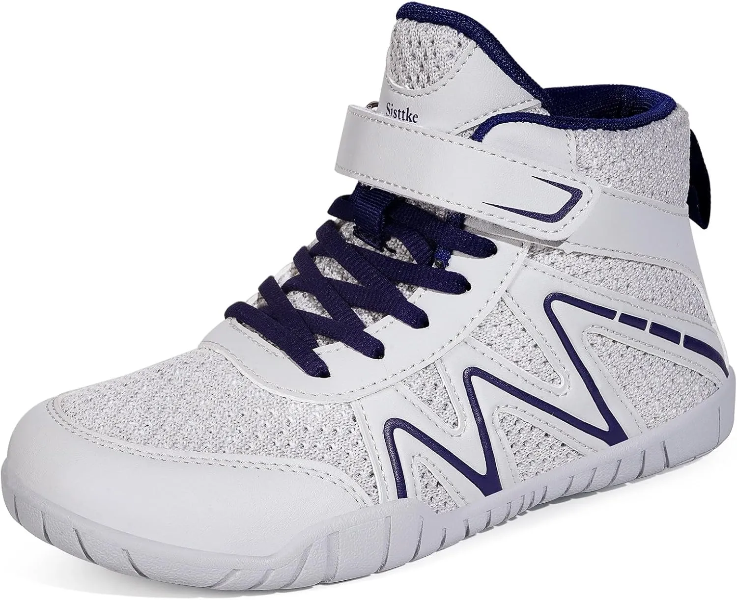 Sisttke Kids Wrestling Shoes for Boys Girls Boxing Shoes Outdoor Sports Training Sneakers Grey