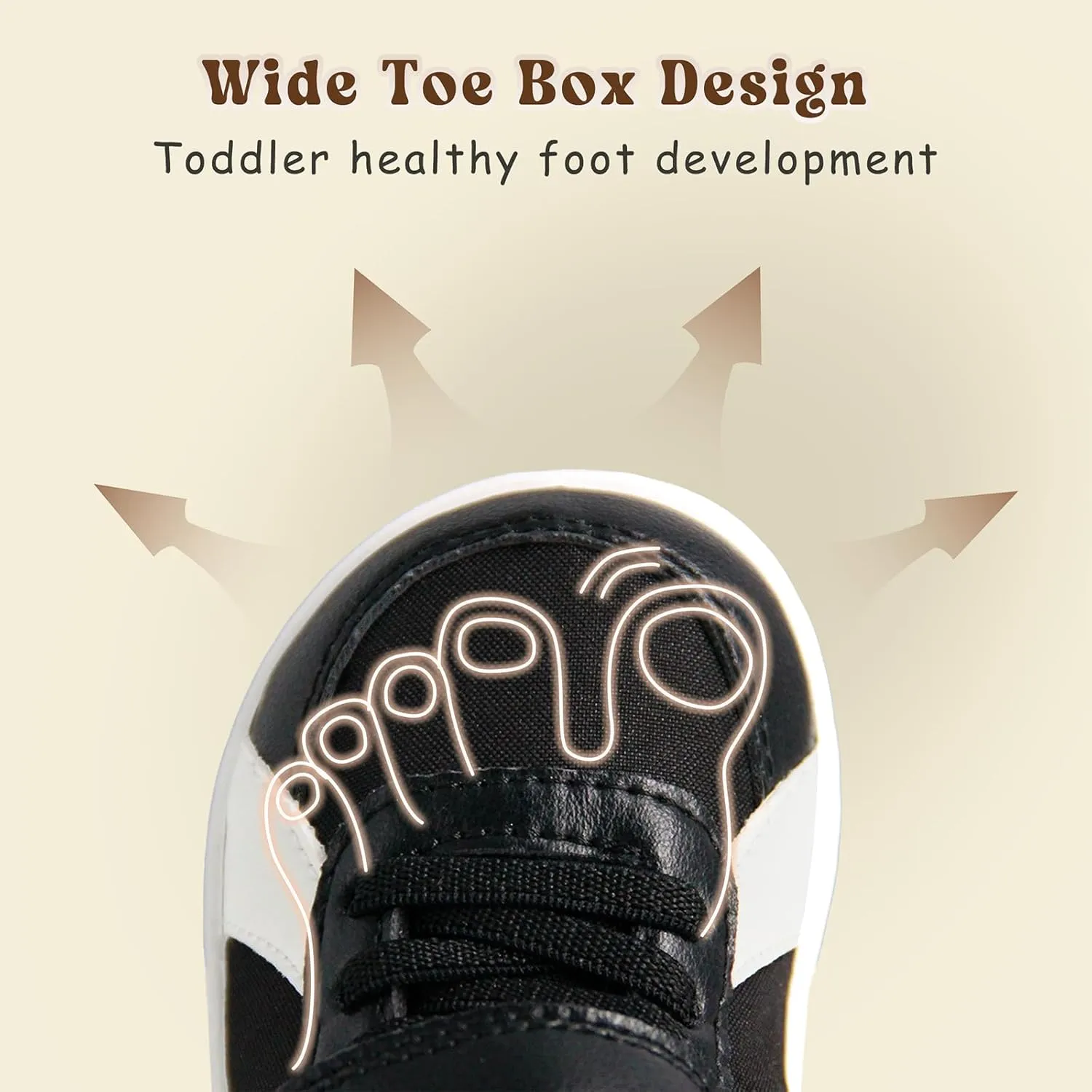SKYWHEEL Toddler Wide Toe Box Barefoot Shoes Boys Sneakers Kids Tennis Shoes Comfort Lightweight Zero Drop Walking Shoe for Indoor/Outdoor Play
