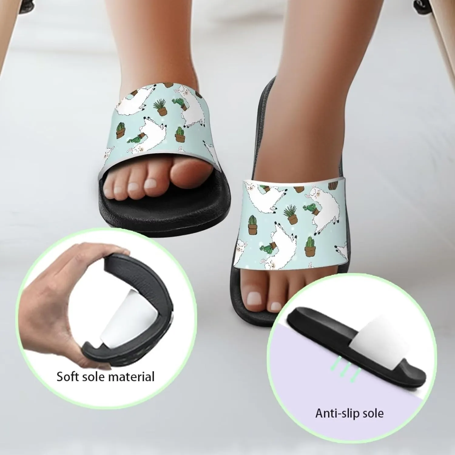 Slides for Girls - Comfortable Slip-On Kids Sandals, Slides for Indoor and Outdoor The Beach and Pool