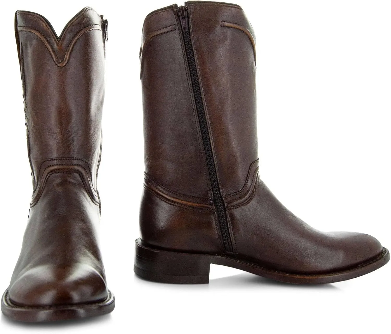 Soto Boots Men's Roper Cowboy Boots, Genuine Leather Men's Cowboy Boots, Western Boots For Men H4003