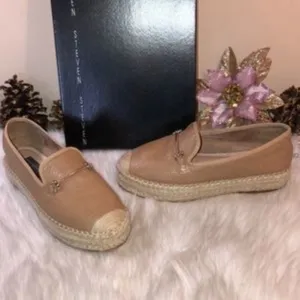 STEVEN NEW YORK Ellaine Natural Leather Platform Espadrile 5.5